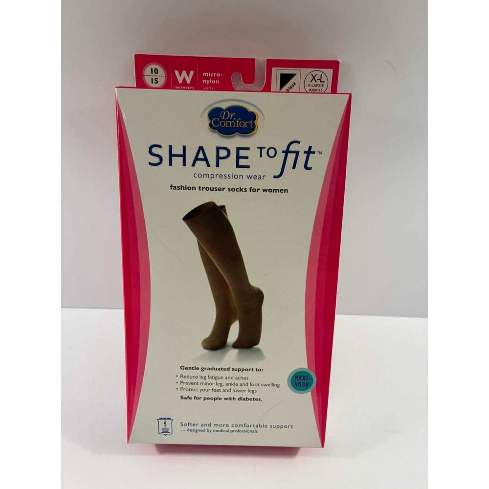 Dr.‎ Comfort Micro-Nylon Compression Trouser Socks 10-15 Black X-Large